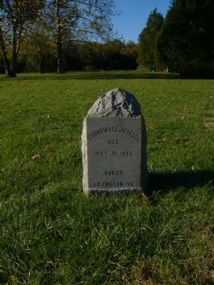 Stone Marker identifying the site of Stonewall Jackson's death image. Click for full size.