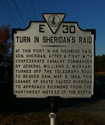 Turn in Sheridan's Raid Marker image. Click for full size.