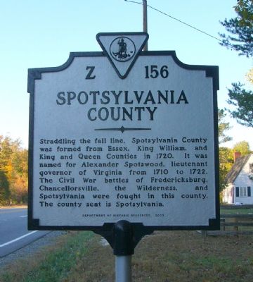 Spotsylvania County Face. Click for full size. Spotsylvania County Face image. Click for full size.