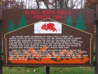 Black River Falls Forest Fire Marker image. Click for full size.