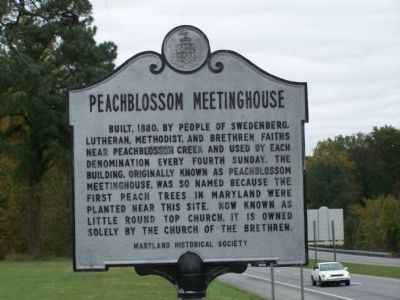 Peachblossom Meetinghouse Marker. Click for full size. Peachblossom Meetinghouse Marker image. Click for full size.