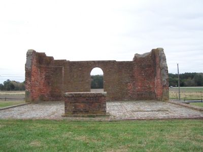 View of church ruins from the rear. image. Click for full size.