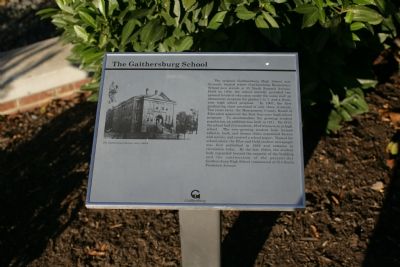 The Gaithersburg School marker image. Click for full size.