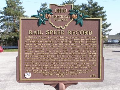 Rail Speed Record Marker image. Click for full size.