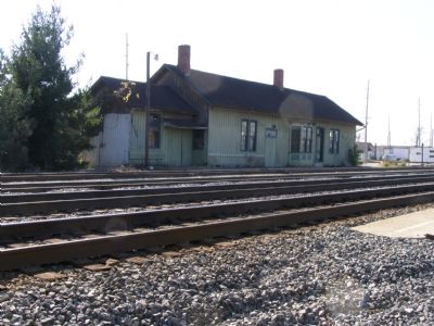 The old Bryan railroad station (across the tracks) image. Click for full size.