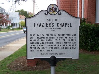 Site of Frazier's Chapel Marker. Click for full size. Site of Frazier's Chapel Marker image. Click for full size.
