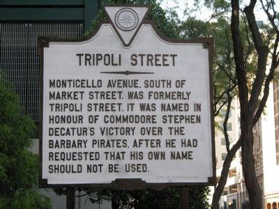 Tripoli Street Marker. Click for full size. Tripoli Street Marker image. Click for full size.