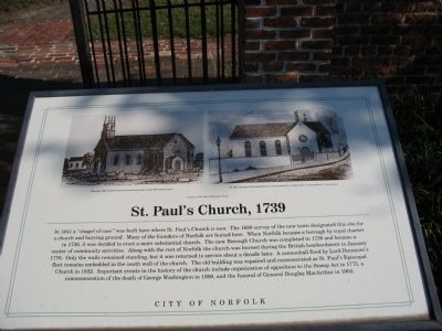 St. Paul's Church, 1739 Marker image. Click for full size.
