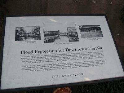 Flood Protection for Downtown Norfolk Marker image. Click for full size.