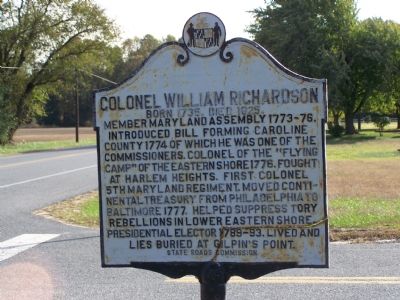 Colonel William Richardson Marker image. Click for full size.