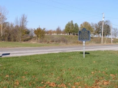 Marker and the Methodist Cemetery across the road. image. Click for full size.