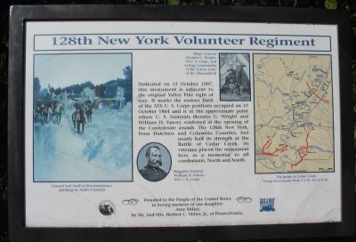 128th New York Volunteer Regiment Marker image. Click for more information.