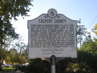 Calvert County Marker image. Click for full size.