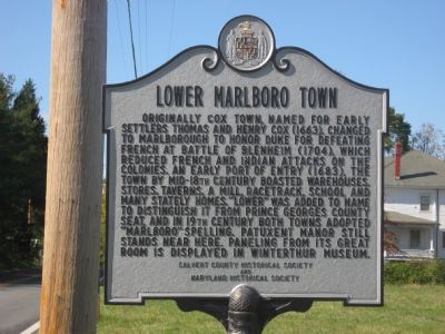 Lower Marlboro Town Marker image. Click for full size.