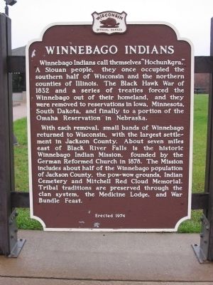Winnebago Indians Marker. Click for full size. Winnebago Indians Marker image. Click for full size.
