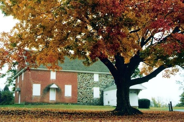 Brick Meeting House in Autumn image. Click for full size.
