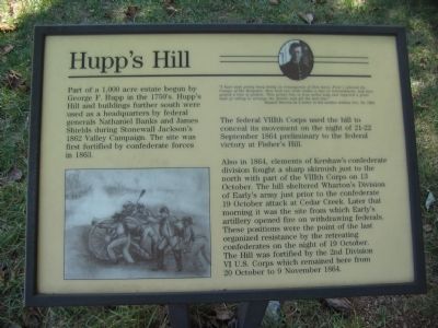 Hupp's Hill Marker. Click for full size. Hupp's Hill Marker image. Click for full size.