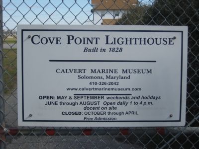 Cove Point Lighthouse Sign image. Click for full size.