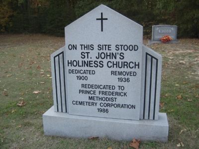 St. John's Holiness Church Marker. Click for full size. St. John's Holiness Church Marker image. Click for full size.