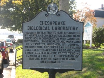 Chesapeake Biological Laboratory Marker image. Click for full size.