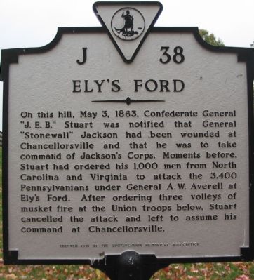 Ely's Ford Marker image. Click for full size.