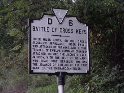 Battle of Cross Keys Marker. Click for full size. Battle of Cross Keys Marker image. Click for full size.