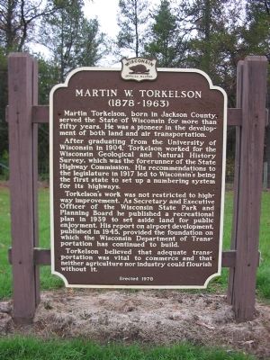 Martin W. Torkelson Marker. Click for full size. Martin W. Torkelson Marker image. Click for full size.
