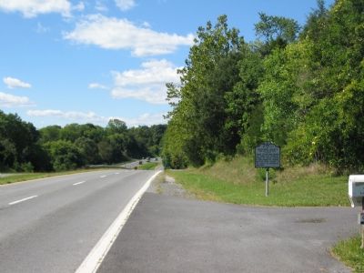Marker aside the West Bound Lane of John Mosby Highway image. Click for full size.
