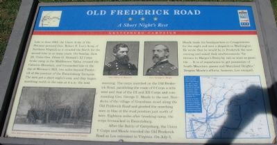 Old Frederick Road Marker. Click for full size. Old Frederick Road Marker image. Click for full size.