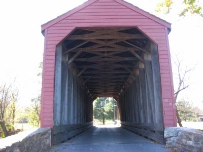 Interior of Loy's Station Covered Bridge image. Click for full size.