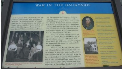 War in the Backyard Marker. Click for more information. War in the Backyard Marker image. Click for more information.