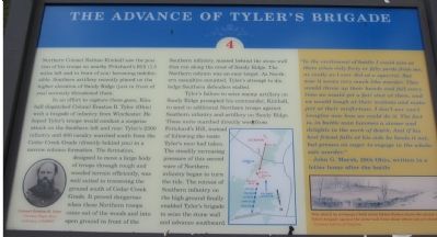 The Advance of Tyler's Brigade Marker image. Click for more information.