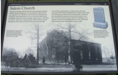 Salem Church Marker image. Click for full size.