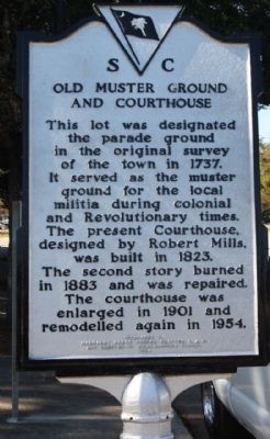 Old Muster Ground and Courthouse Marker image. Click for full size.