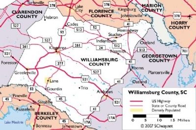 Williamsburg County Map image. Click for full size.