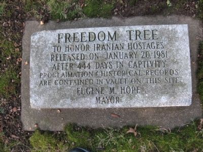 Freedom Tree Marker. Click for full size. Freedom Tree Marker image. Click for full size.