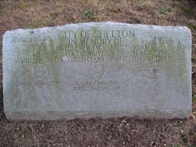 City of Shelton Emergency Services Memorial image. Click for full size.