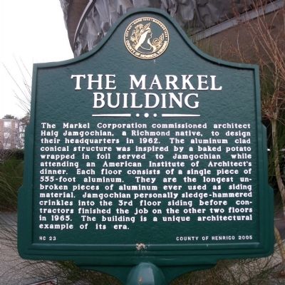 The Markel Building Marker image. Click for full size.