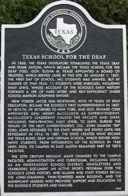 Texas School for the Deaf Marker image. Click for full size.