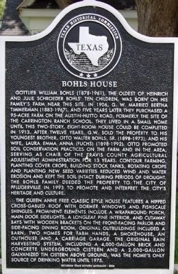 Bohls House Marker image. Click for full size.