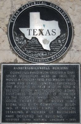 Randerson-Lundell Building Marker. Click for full size. Randerson-Lundell Building Marker image. Click for full size.