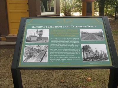 Railroad Scale House and Telephone Booth Marker image. Click for full size.