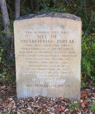 Site of Presbyterian Poplar Marker. Click for full size. Site of Presbyterian Poplar Marker image. Click for full size.