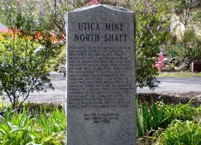 Utica Mine North Shaft Marker. Click for full size. Utica Mine North Shaft Marker image. Click for full size.