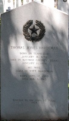 Thomas Jones Hardeman Marker. Click for full size. Thomas Jones Hardeman Marker image. Click for full size.