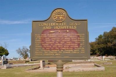 Confederate Dead and Hospitals Marker. Click for full size. Confederate Dead and Hospitals Marker image. Click for full size.