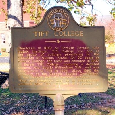 Tift College Marker image. Click for full size.