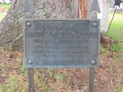 Samuel & Chloe Leonard Doud Marker. Click for full size. Samuel & Chloe Leonard Doud Marker image. Click for full size.