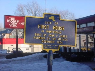 Site of First House in Monticello Marker image. Click for full size.