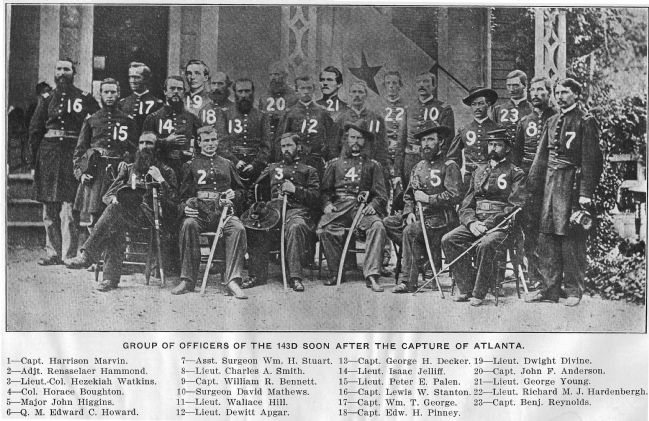 Officers of the 143rd Regiment Infantry. Click for full size. Officers of the 143rd Regiment Infantry image. Click for full size.